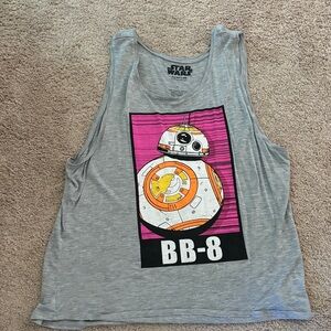 Star Wars BB-8 Gray and Pink Tank Top